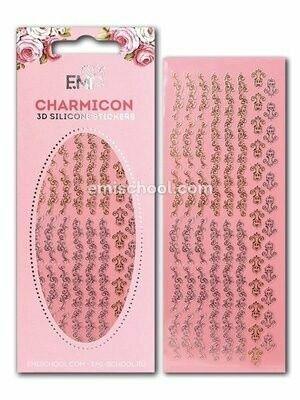 Charmicon 3D Silicone Stickers #01 Swirl Gold & Silver