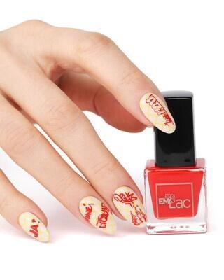 E.MiLac Stamping Polish #06 Red, 9ml