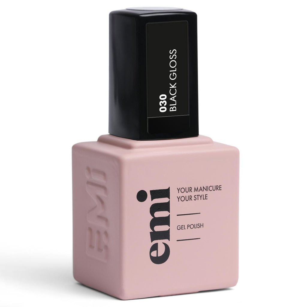 E.MiLac #030 Black Gloss, 15ml