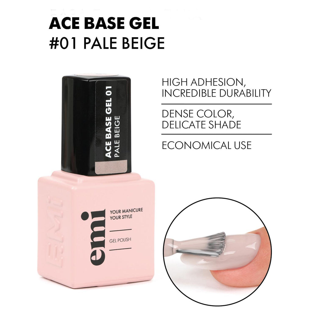 E.MiLac Ace Base Gel #01 Pale Beige