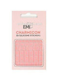 Charmicon 3D Silicone Stickers #114 Squares White