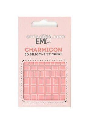 Charmicon 3D Silicone Stickers #114 Squares White