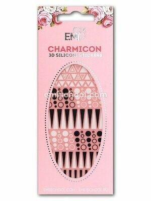 Charmicon 3D Silicone Stickers #38 Geometry Black & White