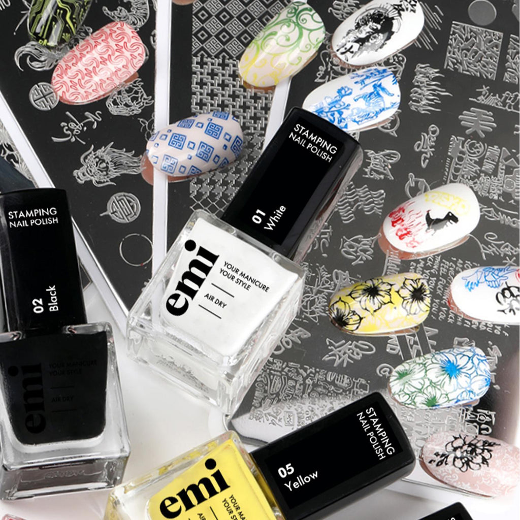 E.MiLac Stamping Polish #01 White, 9ml