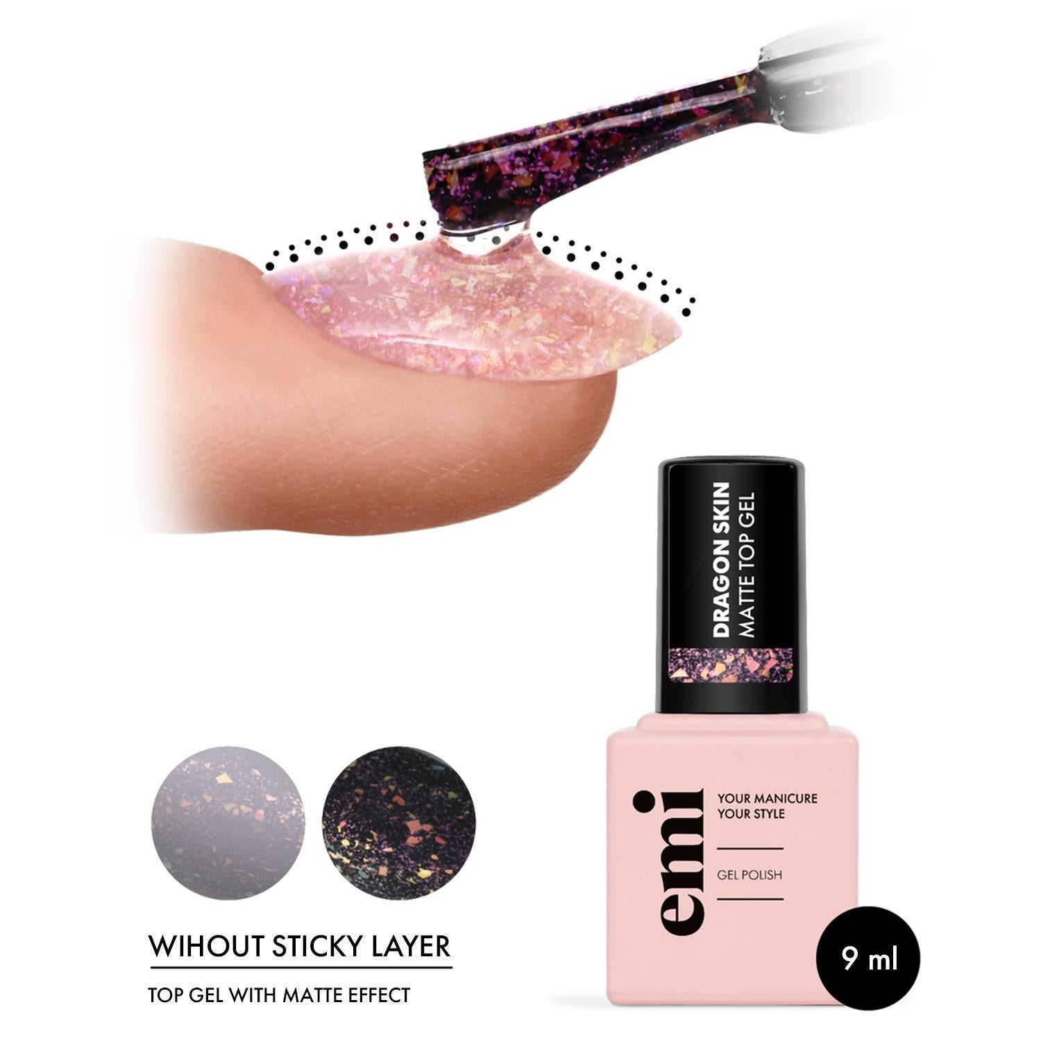 E.MiLac Top Gel Dragon Skin,9 ml