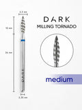 Nail drill bit DARK Tornado 2.3x10 mm (Blue)