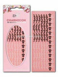 Charmicon 3D Silicone Stickers #04 Swirl Black & White