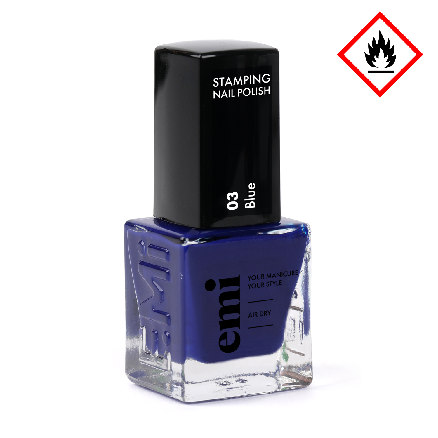 E.MiLac Stamping Polish #03 Blue, 9ml