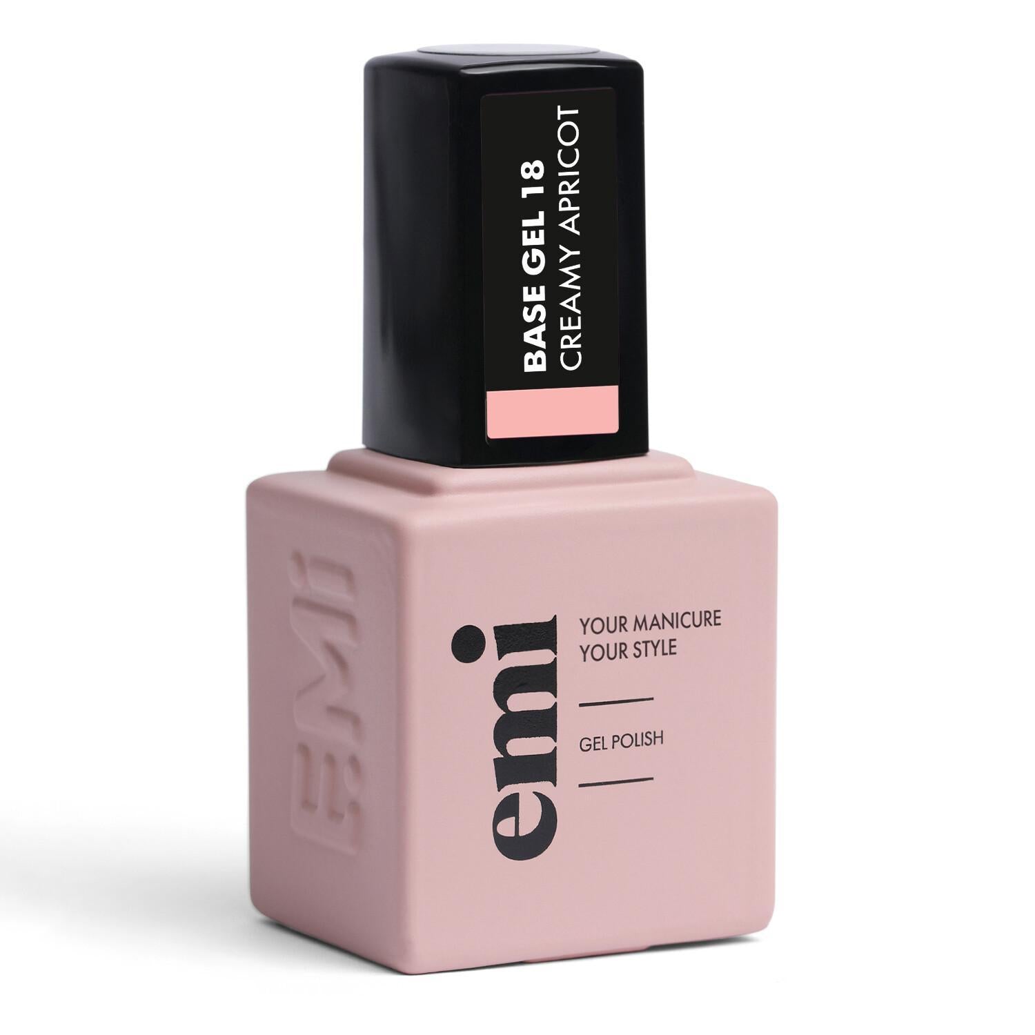 E.MiLac Base Gel #18 Creamy Apricot, 9ml