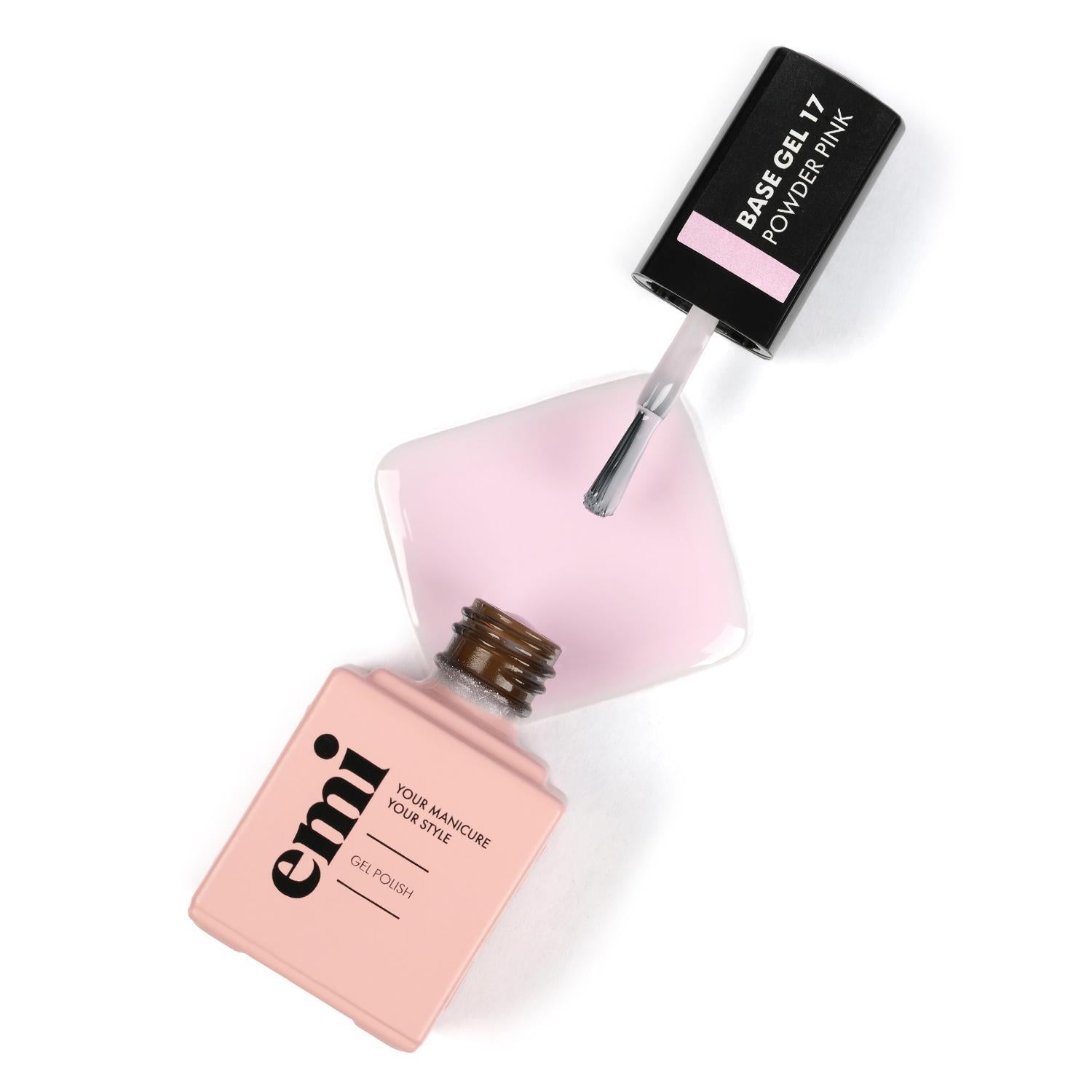 E.MiLac Base Gel #17 Powder Pink, 9ml