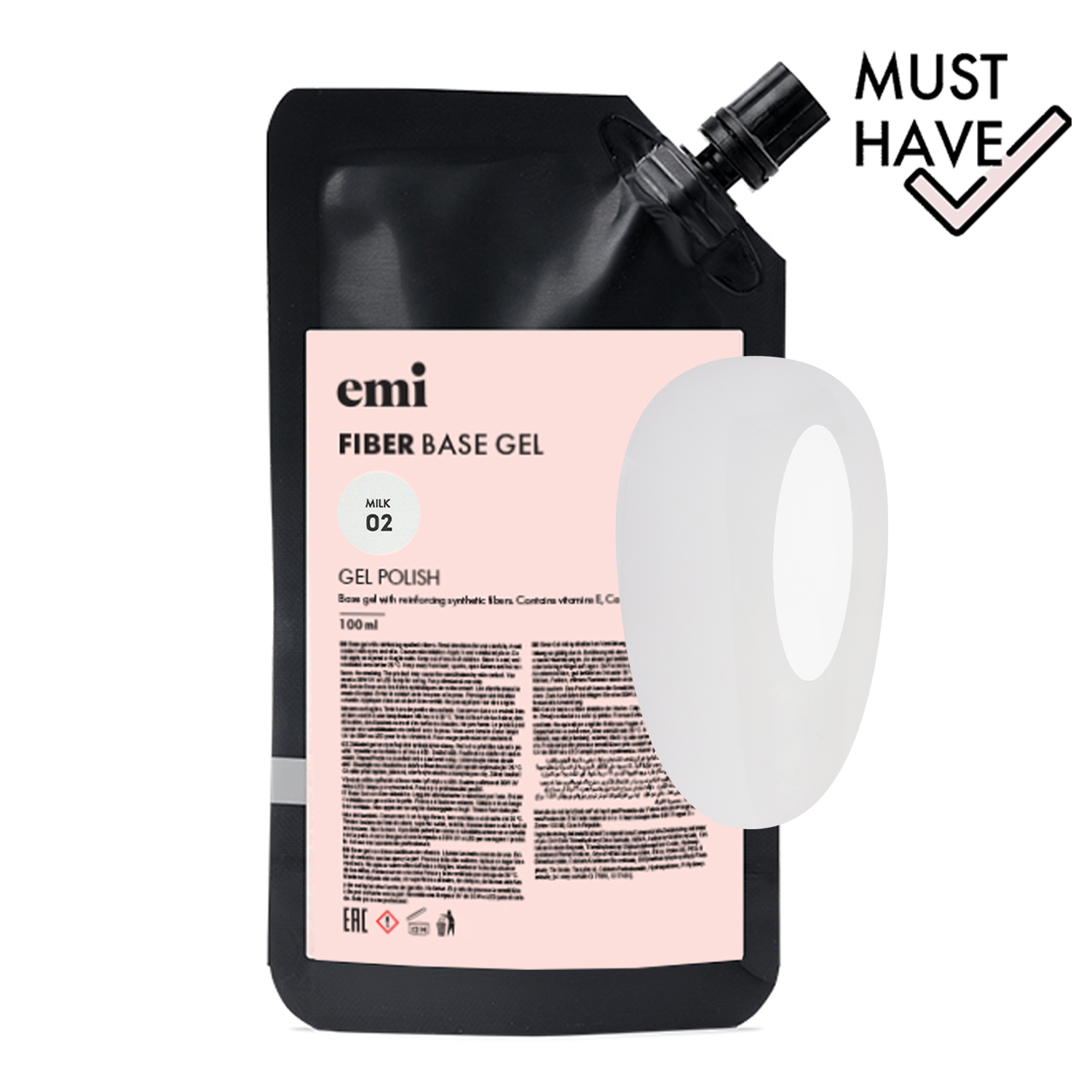 E.MiLac Fiber Base Gel #02 Milk