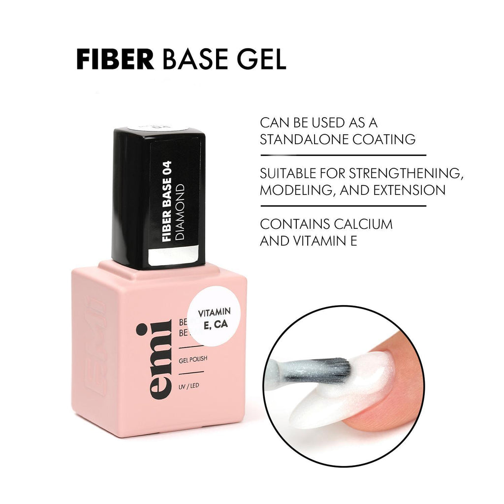 E.MiLac Fiber Base Gel #04 Diamond, 15ml