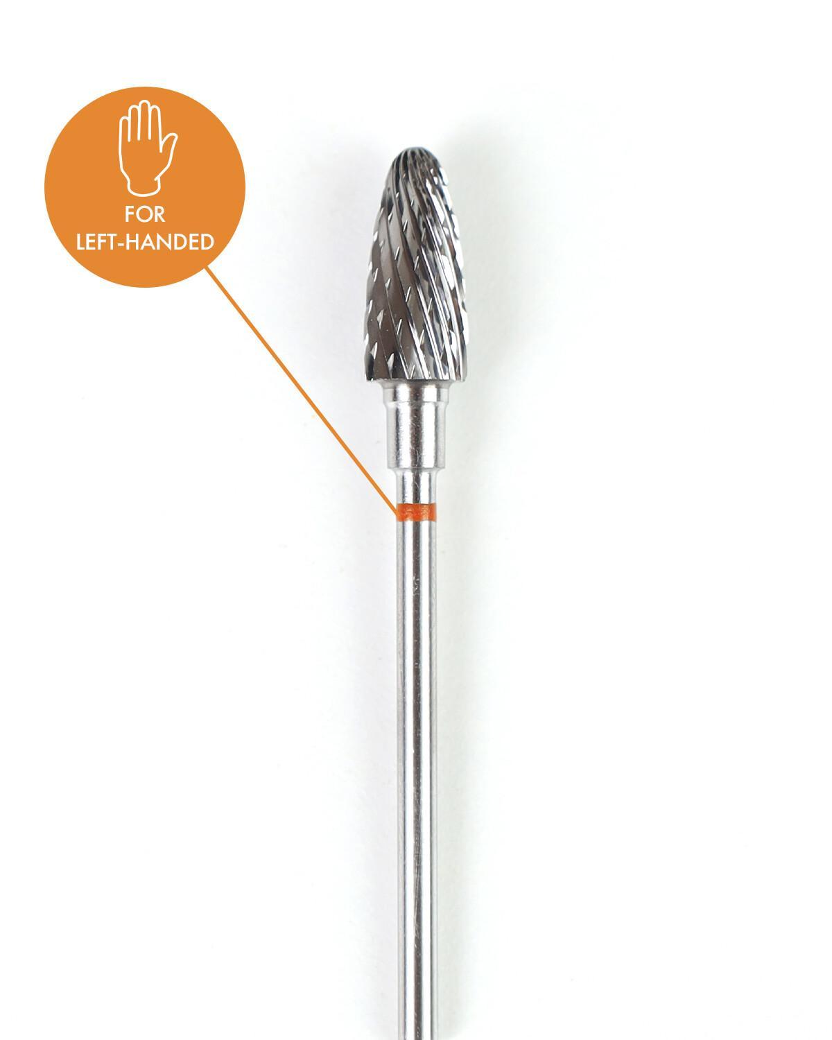 Rotary File - for Lefties, Corn Shaped , Carbide, 6mm , Medium Abrasiveness