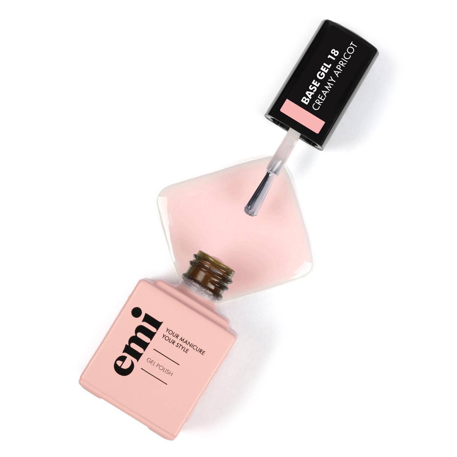 E.MiLac Base Gel #18 Creamy Apricot, 9ml