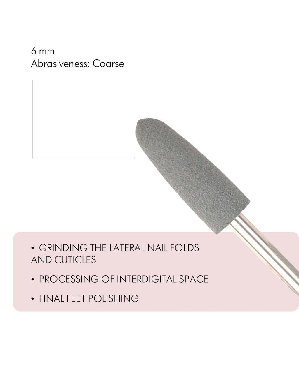 Rotary File - Cone Shaped Silicone, 6mm, Coarse