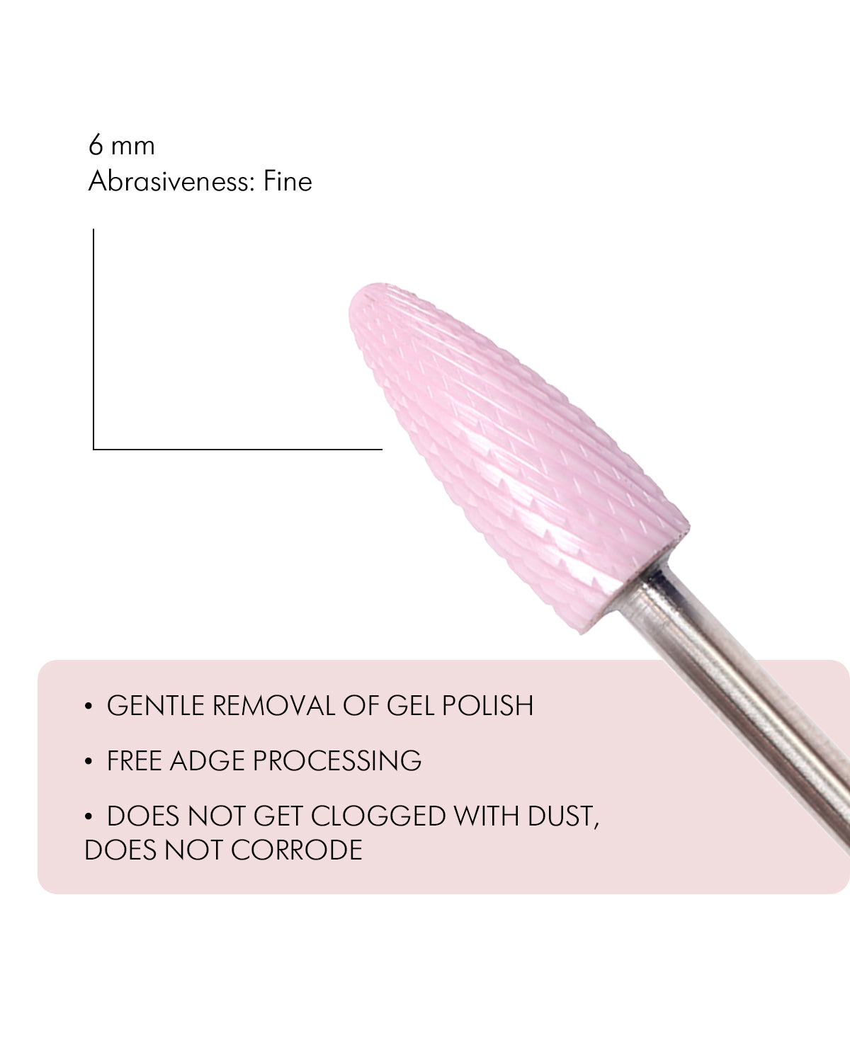 Rotary File - Corn Shaped Ceramic, Fine, 6mm