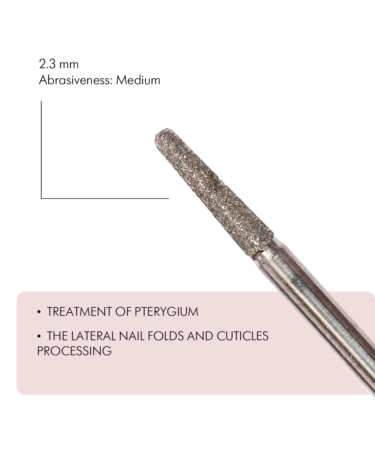 Rotary File - Rounded Cone Shape, Diamond, 2.3mm, Medium