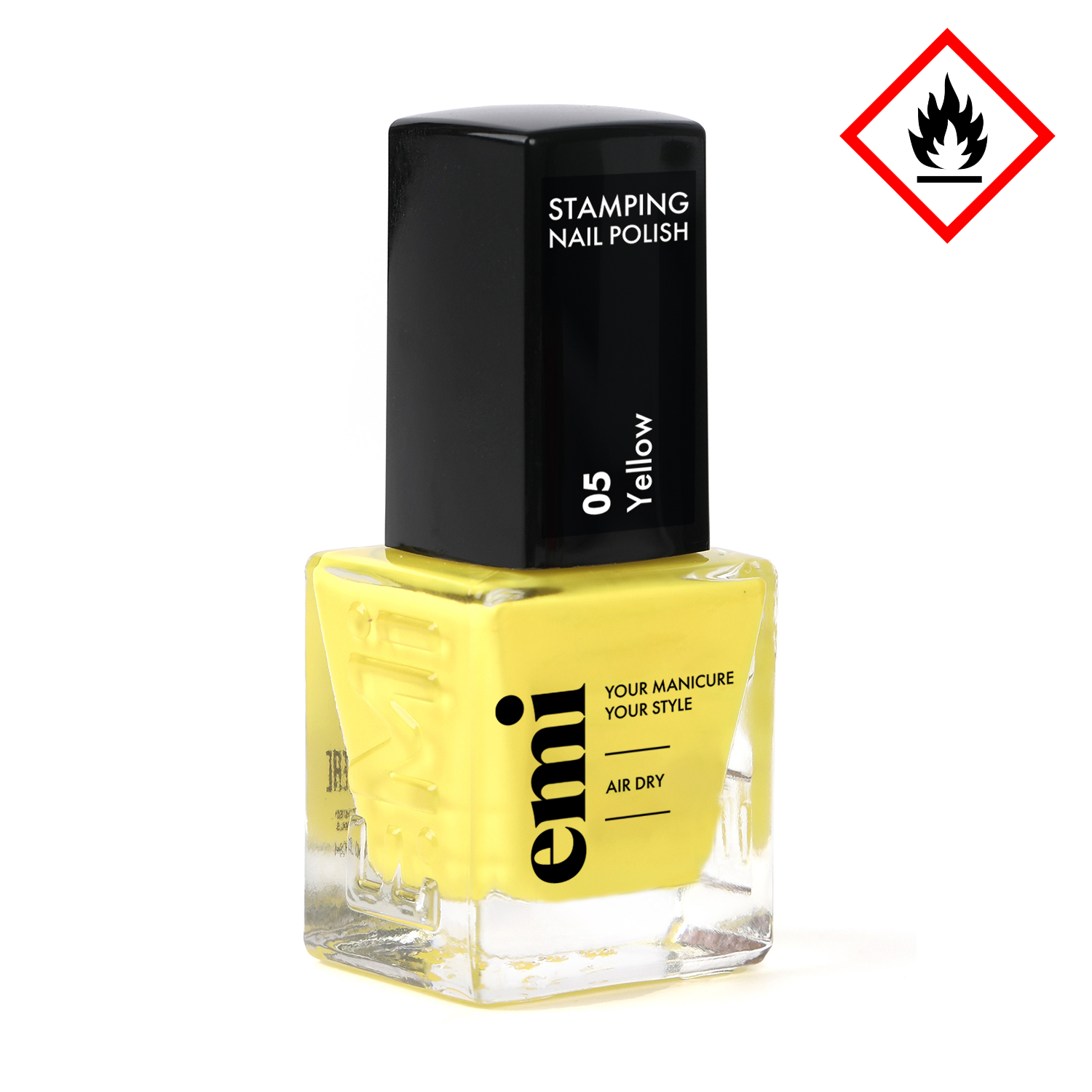 E.MiLac Stamping Polish #05 Yellow, 9ml