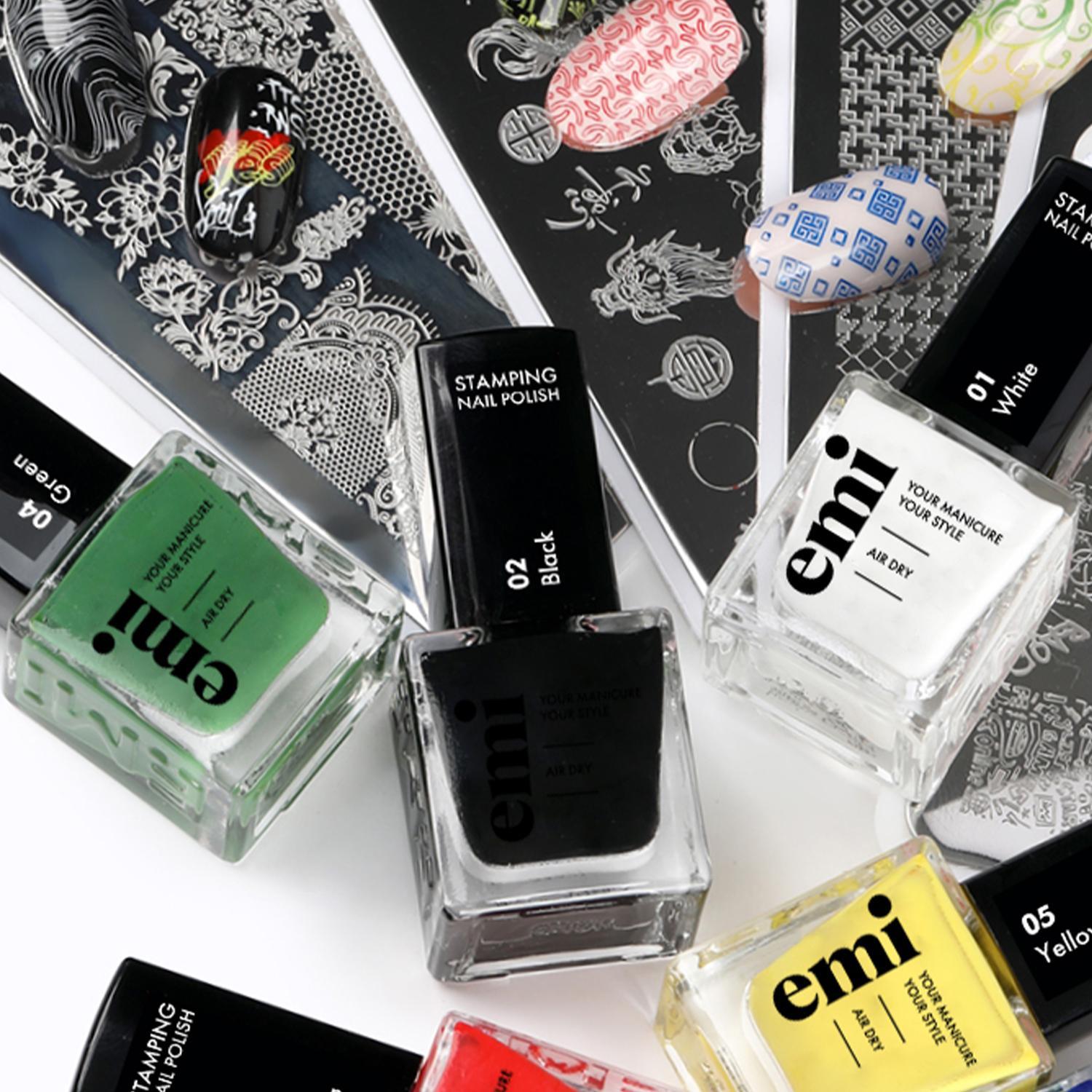 E.MiLac Stamping Polish #02 Black