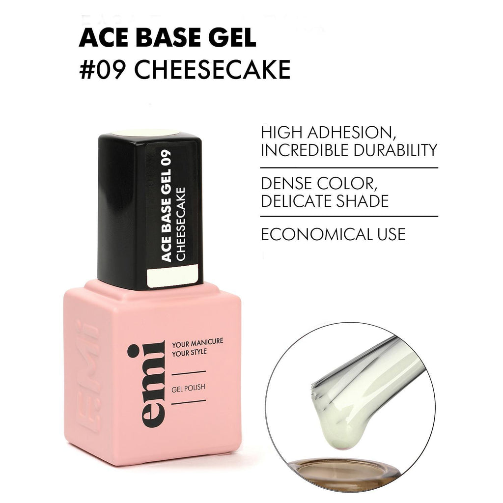 E.MiLac Ace Base Gel #09 Cheesecake, 9 ml