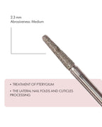 Rotary File - Rounded Cone Shape, Diamond, 2.3mm, Medium