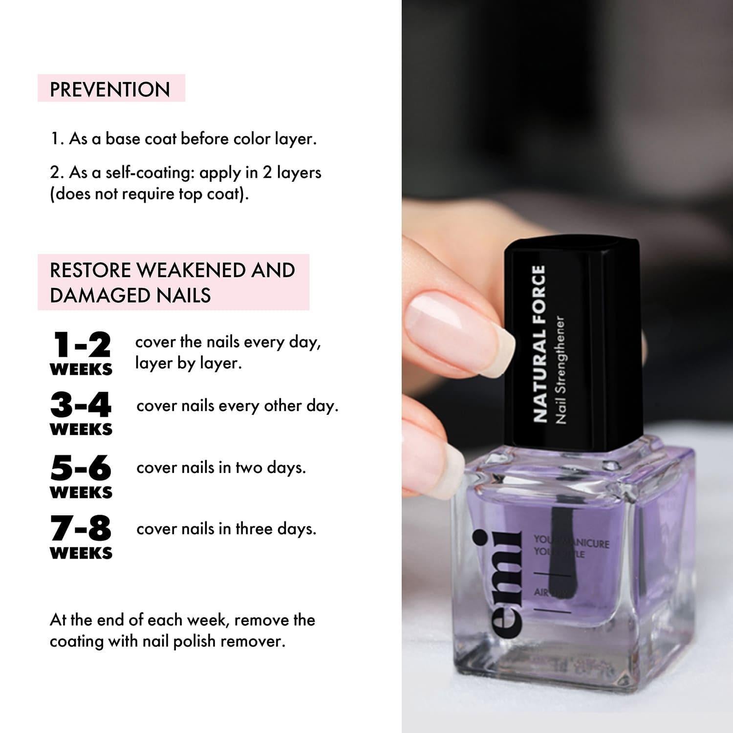 Nail Strengthener Natural Force, 9 ml.