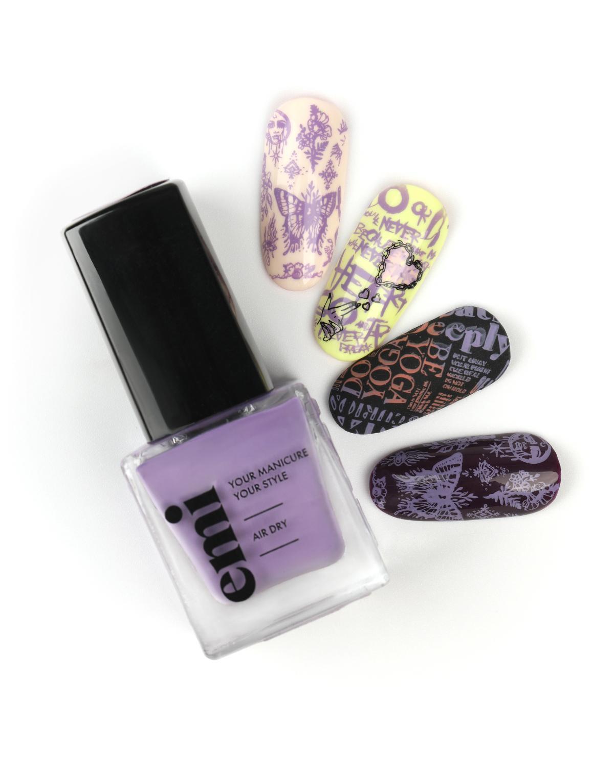E.MiLac Stamping Polish #11 Violet, 9ml