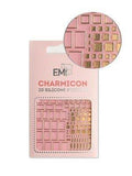 Charmicon 3D Silicone Stickers #158 Squares Gold