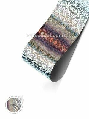 Foil Holographic Silver Arabesque, 1.5 m