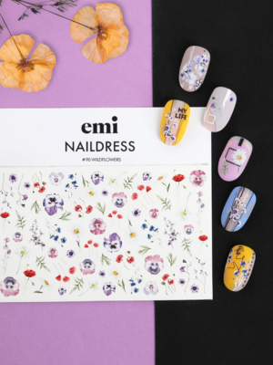 Naildress Slider Design #090 Wildflowers